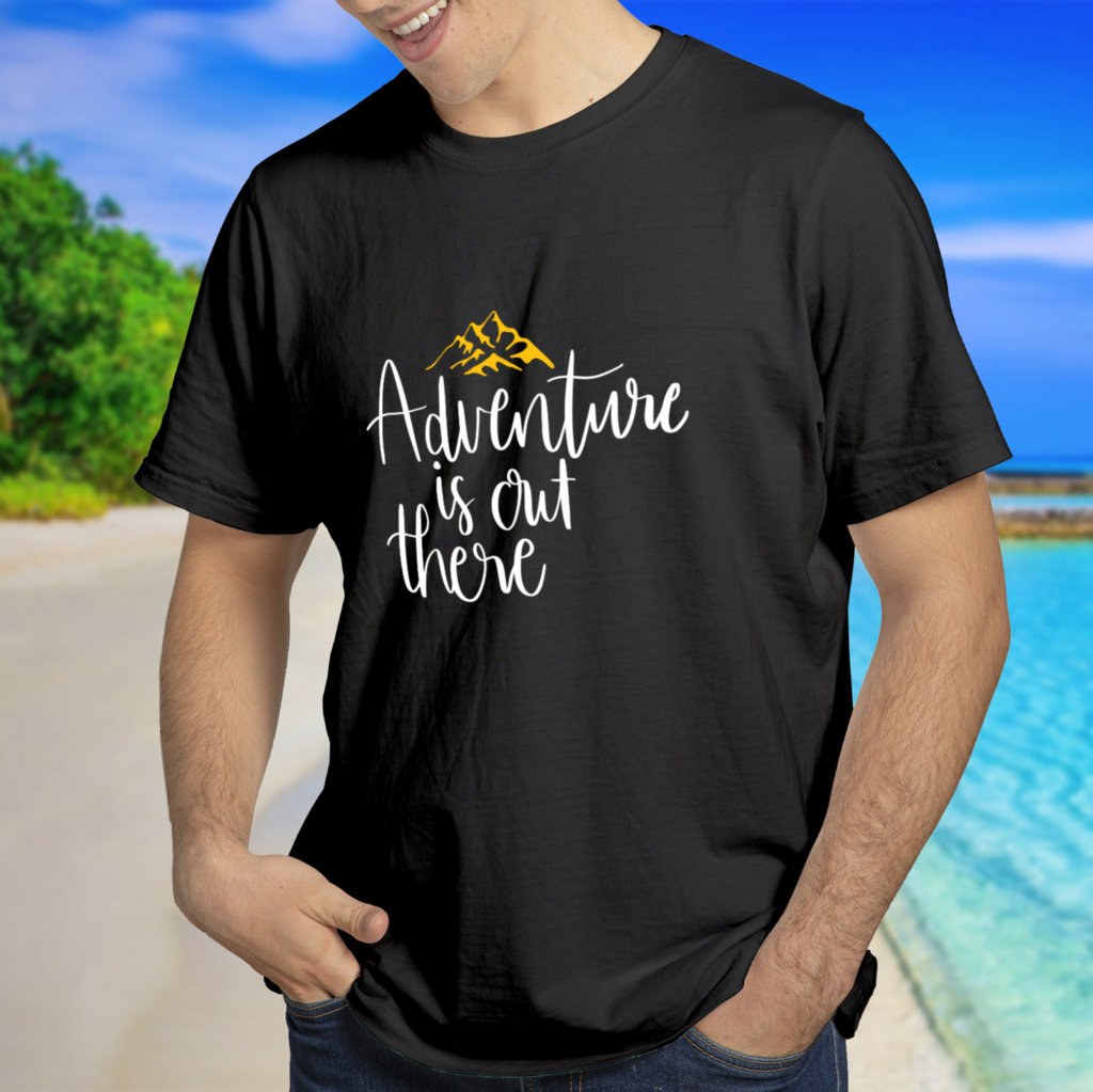 Unisex Cotton T Shirts | Adventure Is Out There | Round Neck Half Sleeve |Regular Fit